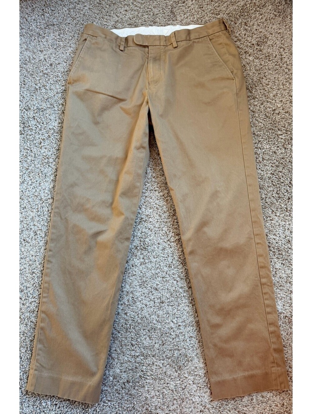 J.Crew Bowery Slim Fit Chino Pants Men’s 34x30 Khaki Stretch Cotton Preppy